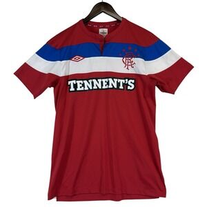 Umbro Glasgow RFC Rangers Shirt Mens Small Red 2011-12 Soccer‎ Colorblock Jersey